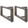  2 db fekete, T-alakú acél dohányzóasztal láb 60x25x(30-31) cm