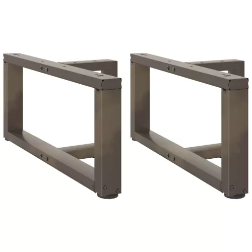  2 db fekete, T-alakú acél dohányzóasztal láb 60x25x(30-31) cm
