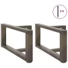  2 db fekete, T-alakú acél dohányzóasztal láb 60x25x(30-31) cm