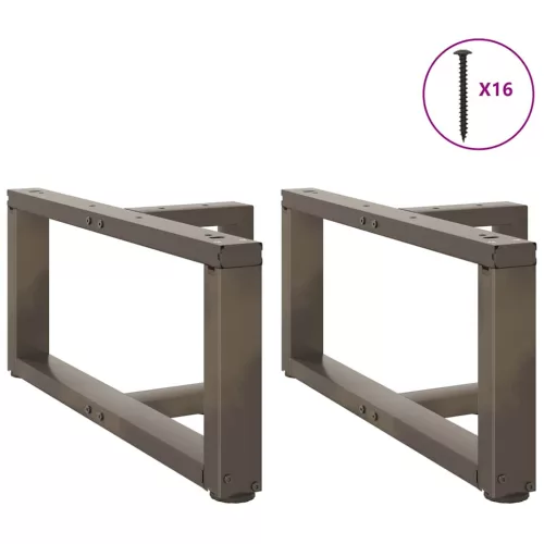  2 db fekete, T-alakú acél dohányzóasztal láb 60x25x(30-31) cm