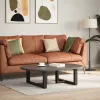  2 db fekete, T-alakú acél dohányzóasztal láb 70x25x(30-31) cm