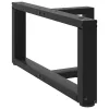 2 db fekete, T-alakú acél dohányzóasztal láb 70x25x(30-31) cm