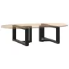  2 db fekete, T-alakú acél dohányzóasztal láb 70x25x(30-31) cm