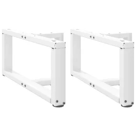    2 db fehér, T-alakú dohányzóasztal láb 70x25x(30-31) cm acél dohányzóasztal láb