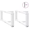  2 db fehér, T-alakú dohányzóasztal láb 70x25x(30-31) cm acél dohányzóasztal láb