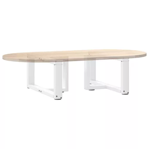  2 db fehér, T-alakú dohányzóasztal láb 70x25x(30-31) cm acél dohányzóasztal láb