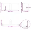  2 db fehér, T-alakú dohányzóasztal láb 70x25x(30-31) cm acél dohányzóasztal láb