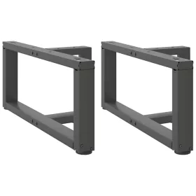   2 db antracitszürke, T-alakú acél dohányzóasztal láb 70x25x(30-31) cm