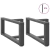  2 db antracitszürke, T-alakú acél dohányzóasztal láb 70x25x(30-31) cm