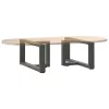  2 db antracitszürke, T-alakú acél dohányzóasztal láb 70x25x(30-31) cm