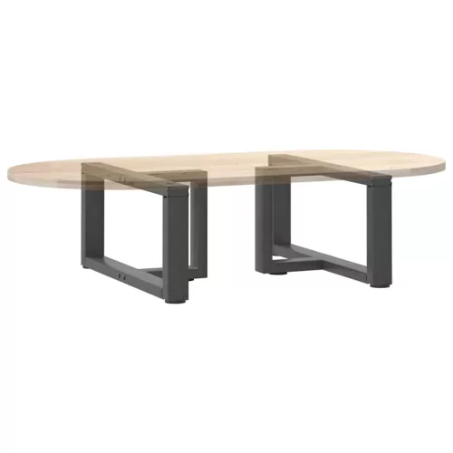  2 db antracitszürke, T-alakú acél dohányzóasztal láb 70x25x(30-31) cm