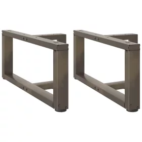    2 db fekete, T-alakú acél dohányzóasztal láb 70x25x(30-31) cm