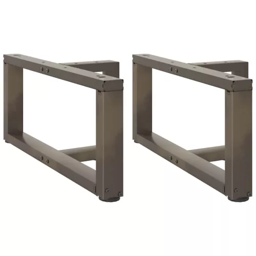  2 db fekete, T-alakú acél dohányzóasztal láb 70x25x(30-31) cm