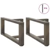  2 db fekete, T-alakú acél dohányzóasztal láb 70x25x(30-31) cm