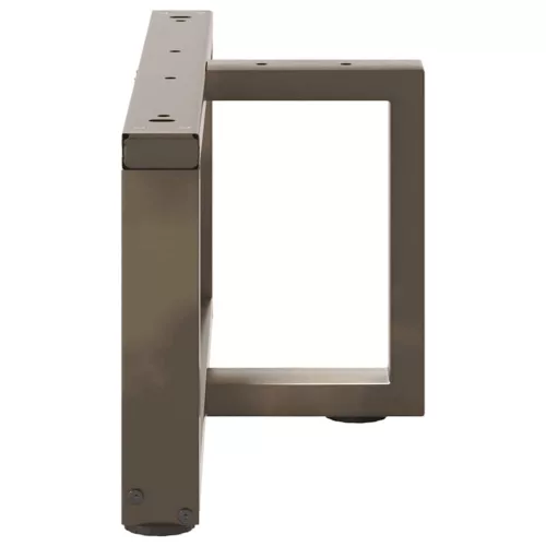  2 db fekete, T-alakú acél dohányzóasztal láb 70x25x(30-31) cm