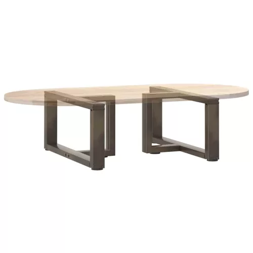  2 db fekete, T-alakú acél dohányzóasztal láb 70x25x(30-31) cm