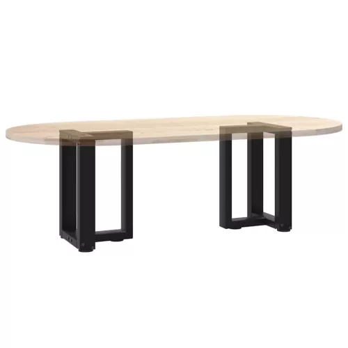  2 db fekete, T-alakú acél dohányzóasztal láb 28x25x(42-43) cm