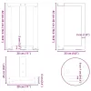  2 db fekete, T-alakú acél dohányzóasztal láb 28x25x(42-43) cm