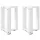  2 db fehér, T-alakú dohányzóasztal láb 28x25x(42-43) cm acél