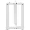  2 db fehér, T-alakú dohányzóasztal láb 28x25x(42-43) cm acél
