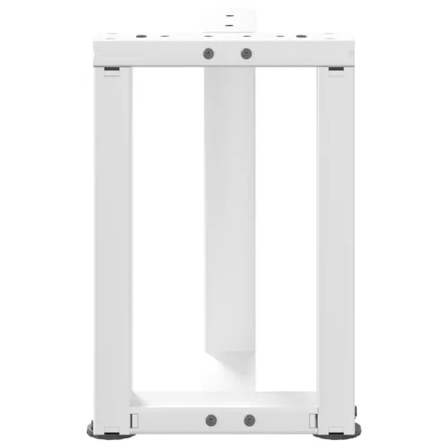  2 db fehér, T-alakú dohányzóasztal láb 28x25x(42-43) cm acél