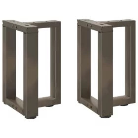    2 db fekete, T-alakú acél dohányzóasztal láb 28x25x(42-43) cm