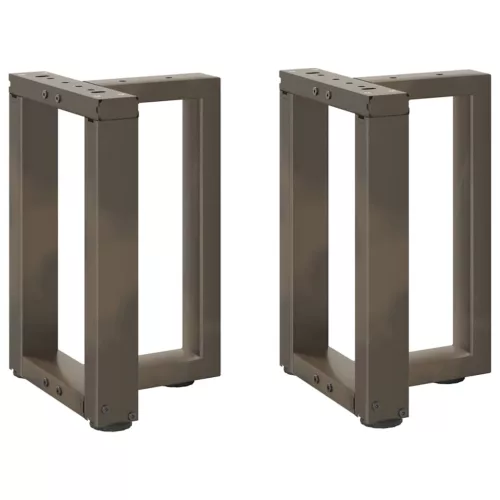  2 db fekete, T-alakú acél dohányzóasztal láb 28x25x(42-43) cm