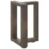  2 db fekete, T-alakú acél dohányzóasztal láb 28x25x(42-43) cm