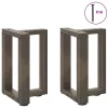  2 db fekete, T-alakú acél dohányzóasztal láb 28x25x(42-43) cm