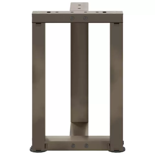  2 db fekete, T-alakú acél dohányzóasztal láb 28x25x(42-43) cm