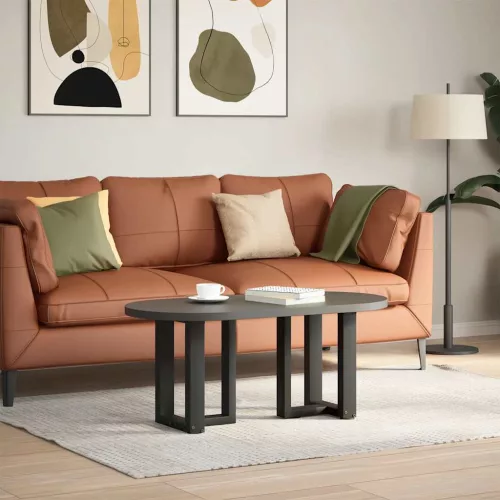  2 db fekete, T-alakú acél dohányzóasztal láb 38x25x(42-43) cm