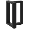  2 db fekete, T-alakú acél dohányzóasztal láb 38x25x(42-43) cm