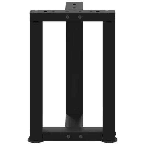  2 db fekete, T-alakú acél dohányzóasztal láb 38x25x(42-43) cm