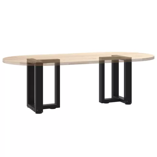  2 db fekete, T-alakú acél dohányzóasztal láb 38x25x(42-43) cm