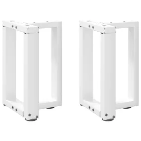    2 db fehér, T-alakú dohányzóasztal láb 38x25x(42-43) cm acél dohányzóasztal láb