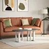  2 db fehér, T-alakú dohányzóasztal láb 38x25x(42-43) cm acél dohányzóasztal láb