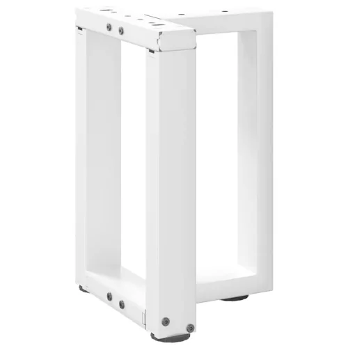  2 db fehér, T-alakú dohányzóasztal láb 38x25x(42-43) cm acél dohányzóasztal láb