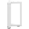  2 db fehér, T-alakú dohányzóasztal láb 38x25x(42-43) cm acél dohányzóasztal láb