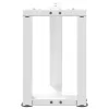 2 db fehér, T-alakú dohányzóasztal láb 38x25x(42-43) cm acél dohányzóasztal láb