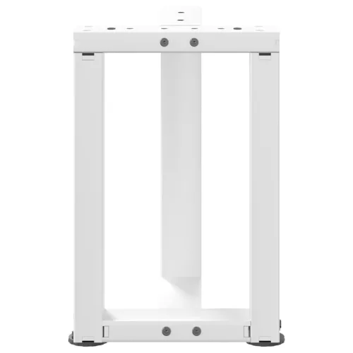  2 db fehér, T-alakú dohányzóasztal láb 38x25x(42-43) cm acél dohányzóasztal láb