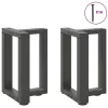  2 db antracitszürke, T-alakú acél dohányzóasztal láb 38x25x(42-43) cm