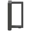  2 db antracitszürke, T-alakú acél dohányzóasztal láb 38x25x(42-43) cm