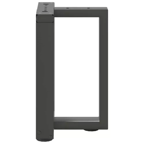  2 db antracitszürke, T-alakú acél dohányzóasztal láb 38x25x(42-43) cm