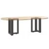  2 db antracitszürke, T-alakú acél dohányzóasztal láb 38x25x(42-43) cm