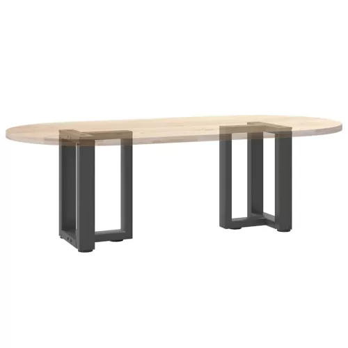  2 db antracitszürke, T-alakú acél dohányzóasztal láb 38x25x(42-43) cm