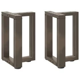    2 db fekete, T-alakú acél dohányzóasztal láb 38x25x(42-43) cm