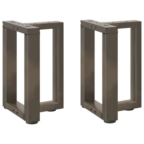  2 db fekete, T-alakú acél dohányzóasztal láb 38x25x(42-43) cm