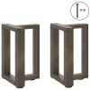 2 db fekete, T-alakú acél dohányzóasztal láb 38x25x(42-43) cm