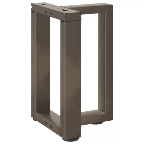  2 db fekete, T-alakú acél dohányzóasztal láb 38x25x(42-43) cm