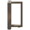 2 db fekete, T-alakú acél dohányzóasztal láb 38x25x(42-43) cm